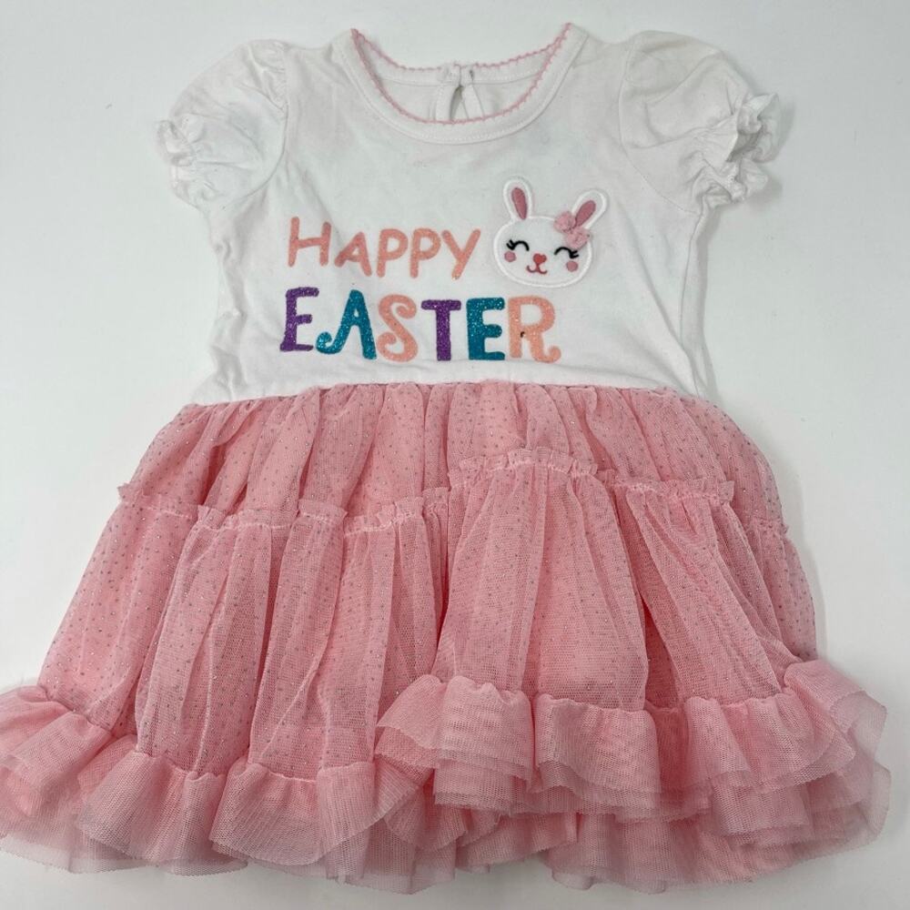 Koala Kids Happy Easter Bunny Sparkle Tulle Tutu Girly Cute Dress 3-6 Months